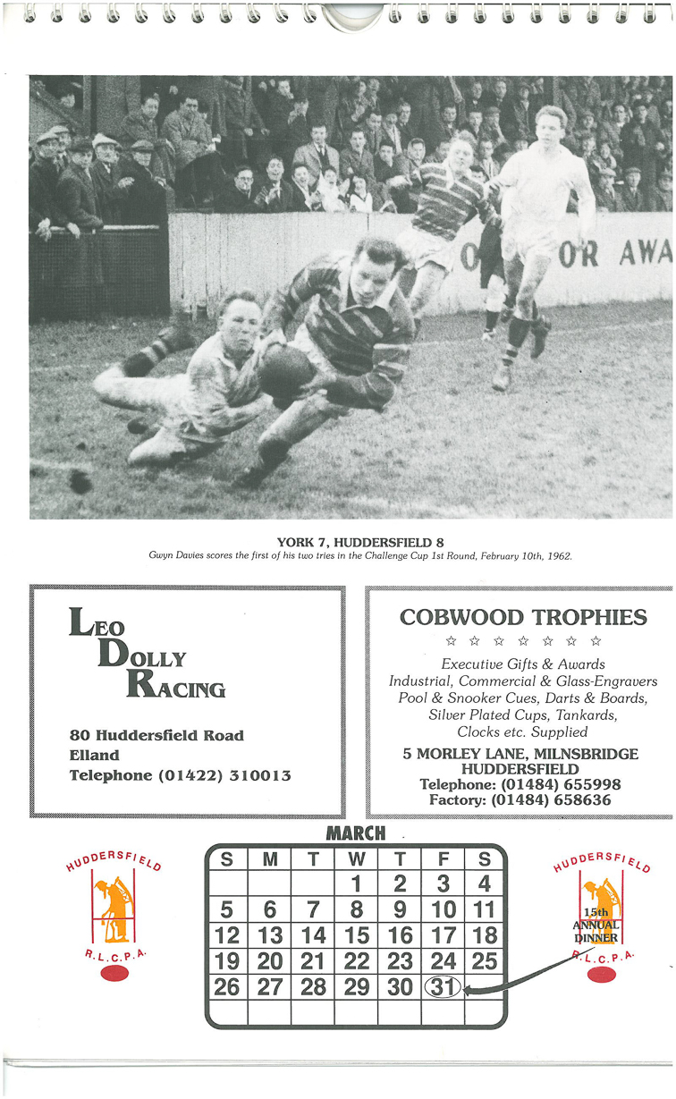 Gwyn Davies v York 1962 copy